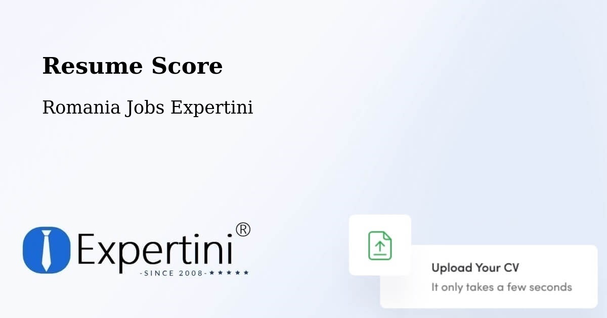 Resume Score & Job Description Match Tool – Vima Mică - Romania Jobs Expertini